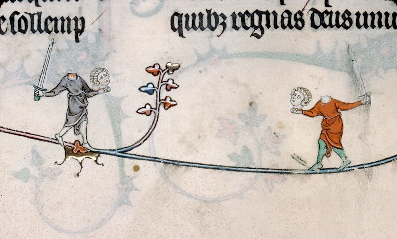 Illustration for article titled Bizarre and vulgar illustrations from illuminated medieval manuscripts